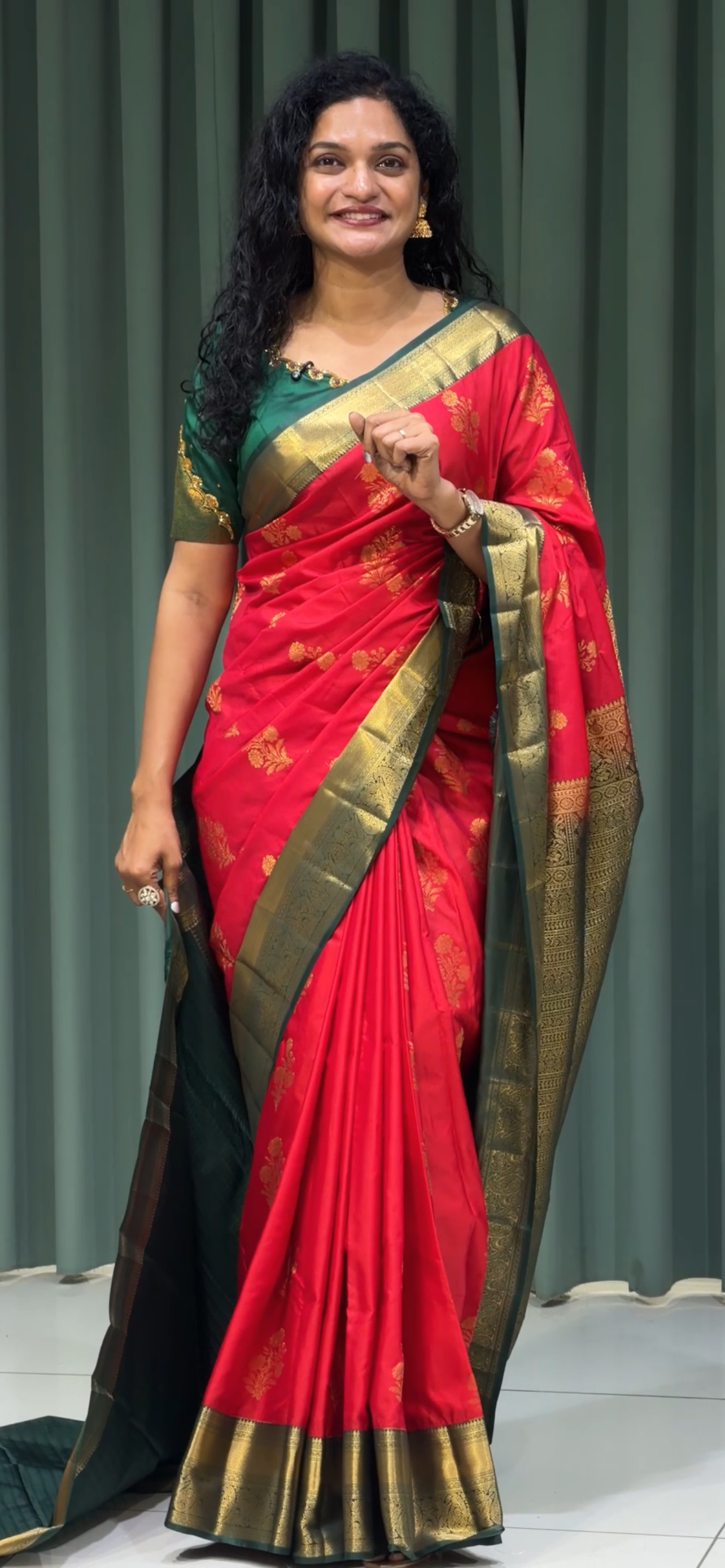 SEMI KANCHIPURAM SAREES - IHA 33491