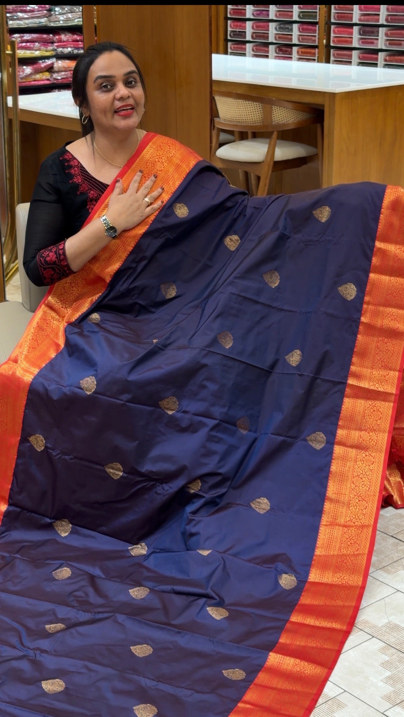 SEMI KANCHIPURAM SILK SAREES - IHA 31387