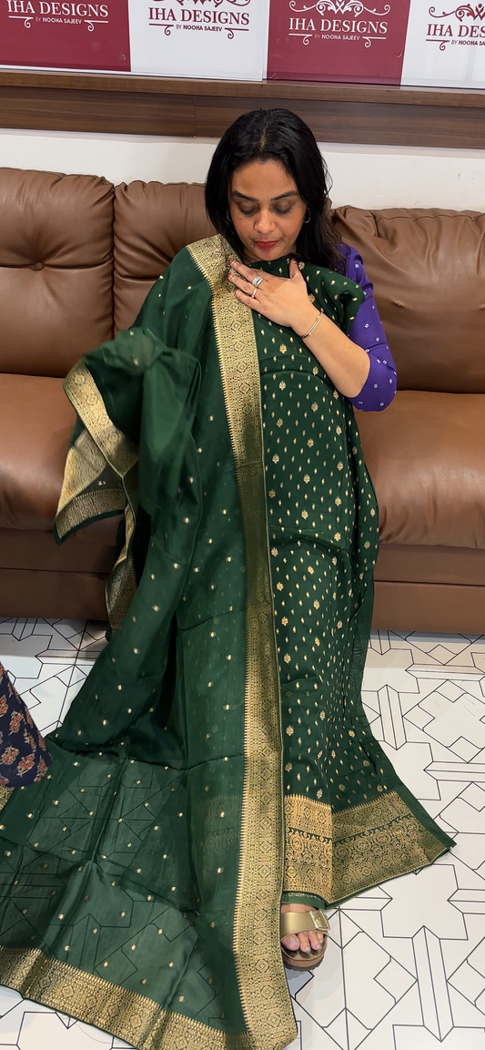 BANARASI UNSTITCHED SALWAR SUITS - IHA 31267