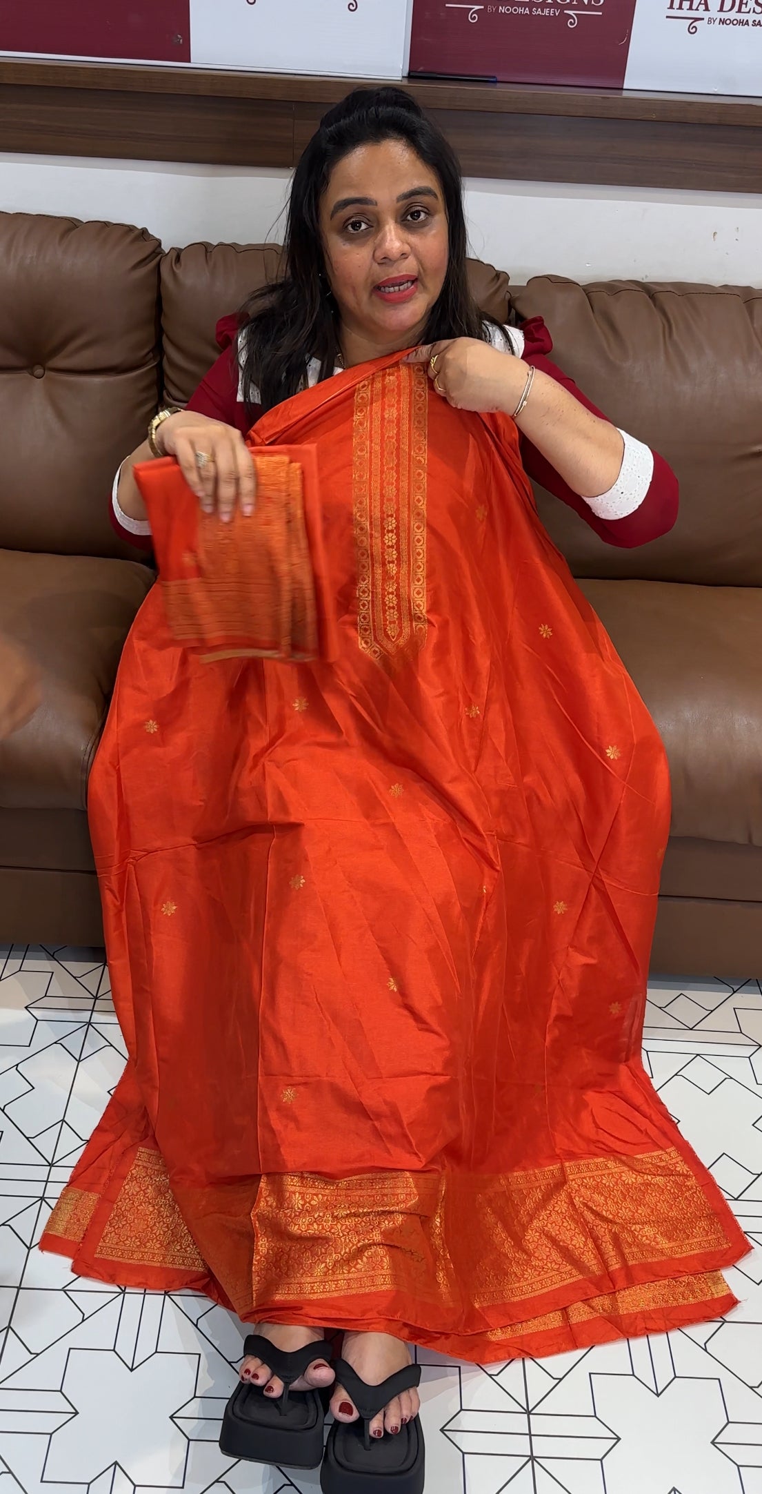 SEMI BANARASI UNSTITCHED SALWAR SUITS - IHA 27848