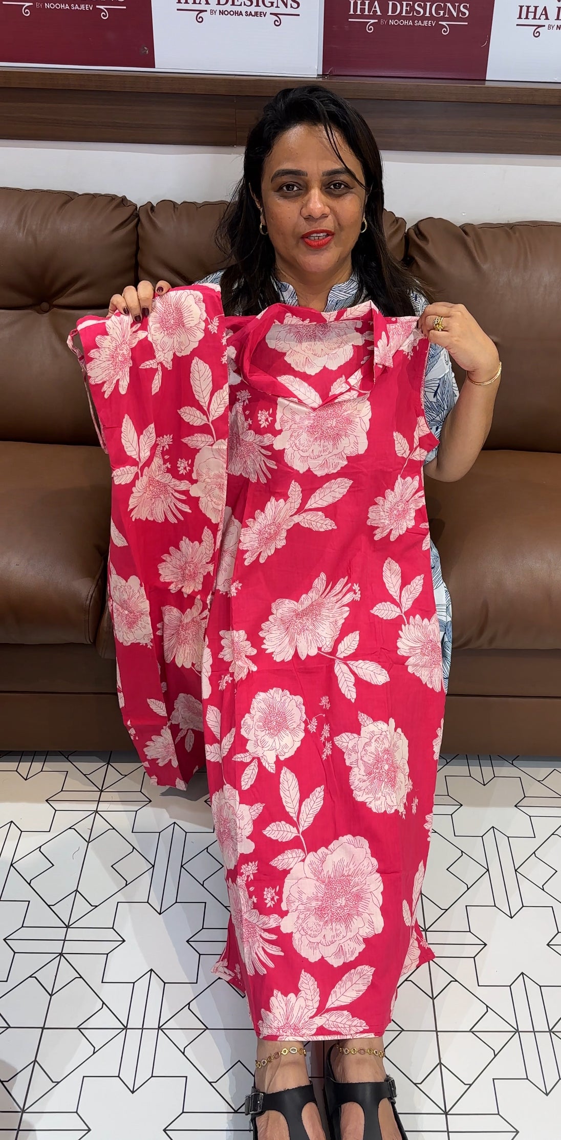 COTTON PRINTED TOP AND BOTTOM - IHA 25509