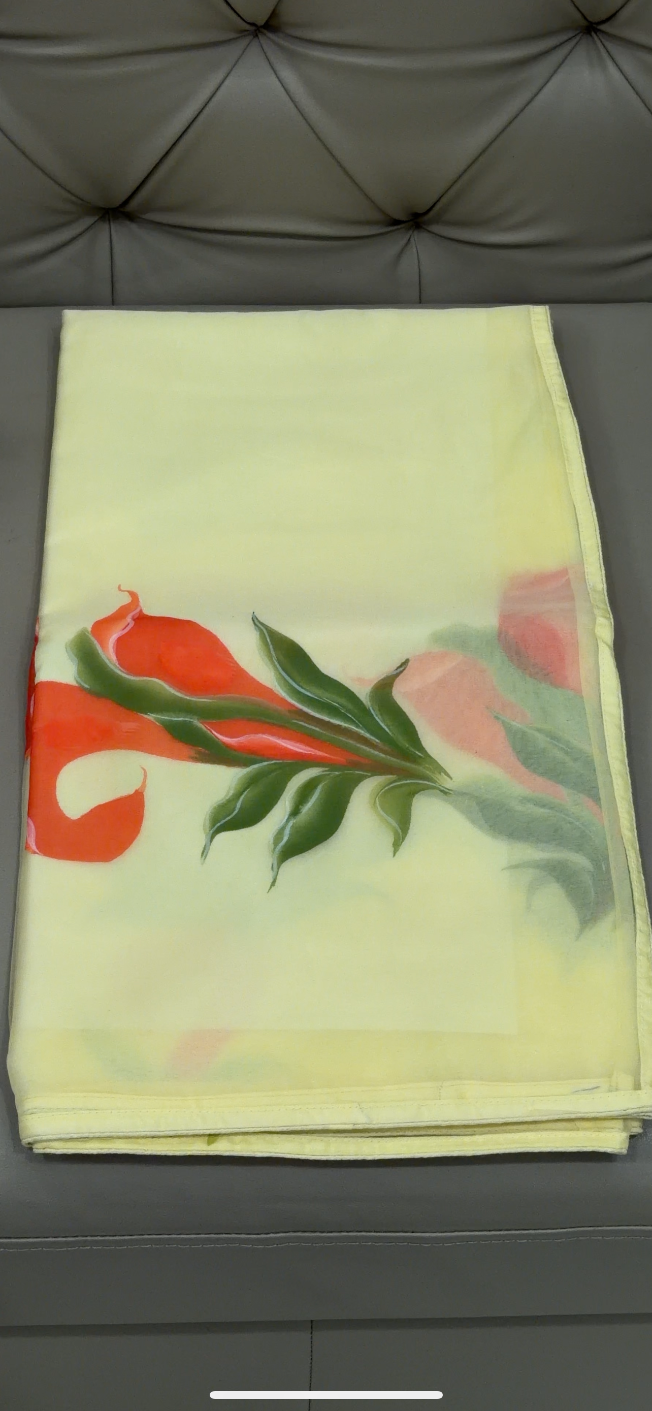 NYLON ORGANZA HAND PAINTED SAREES - IHA 28811