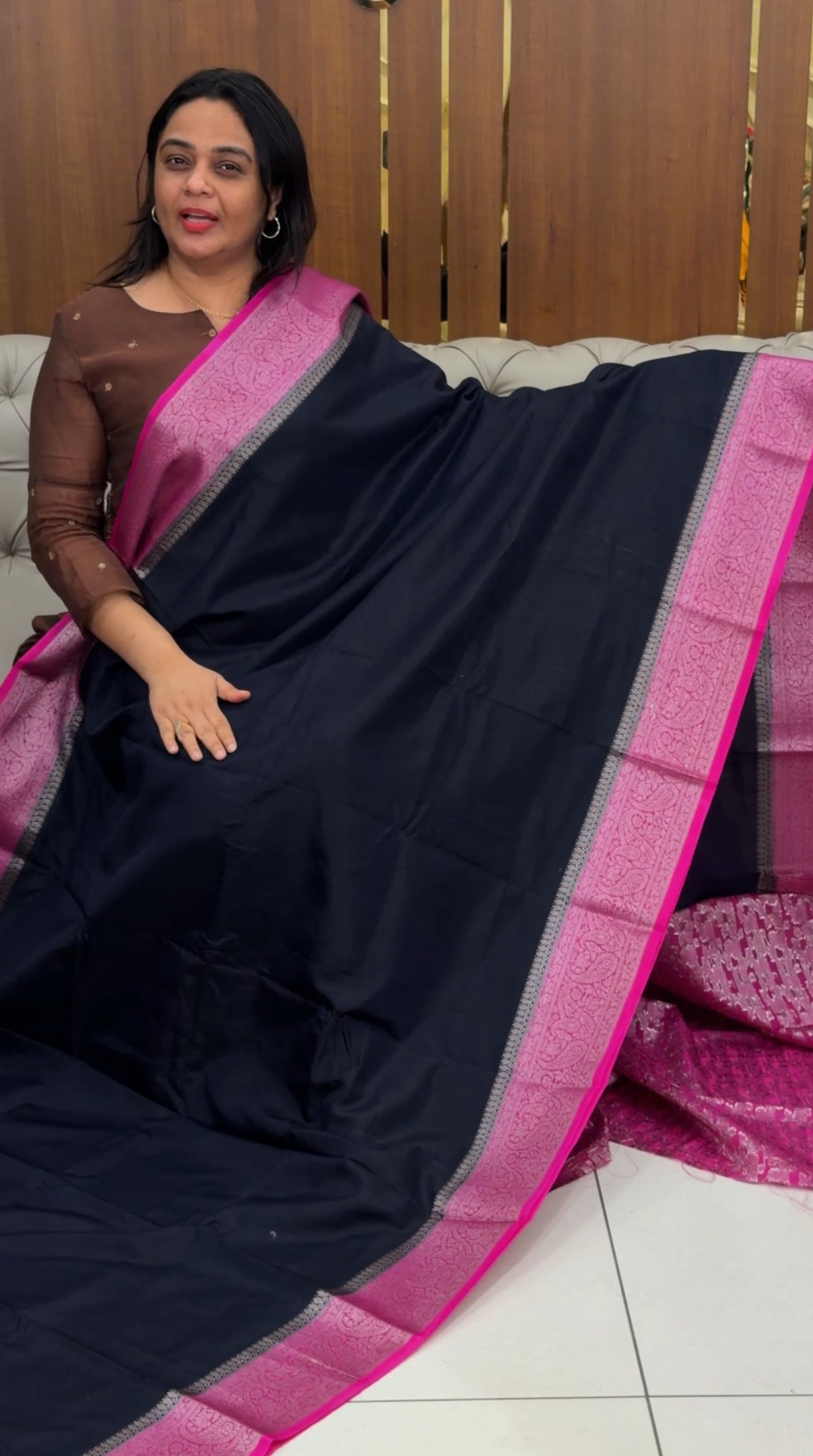 SEMI BANARASI SAREES - IHA 29279