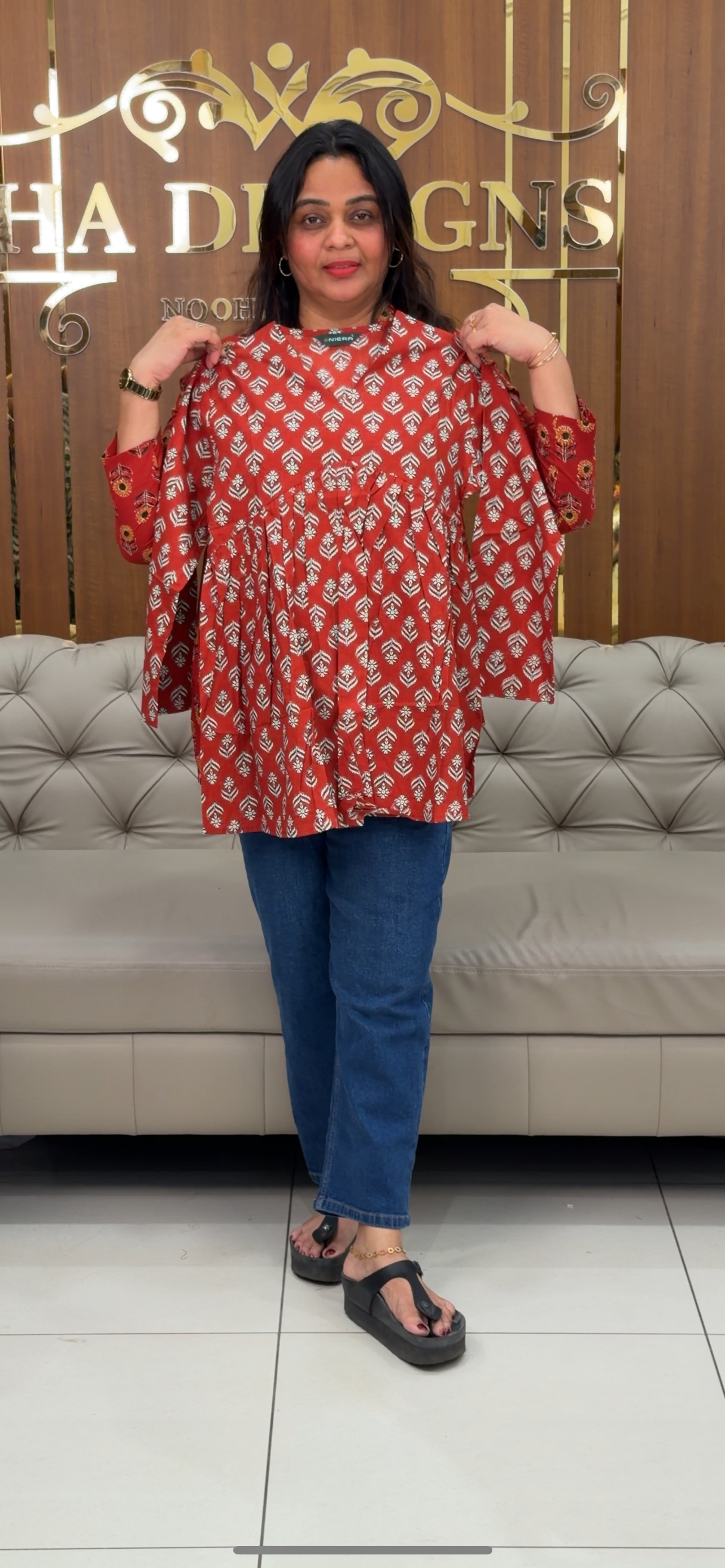 PRINTED SHORT TOPS - IHA 29399