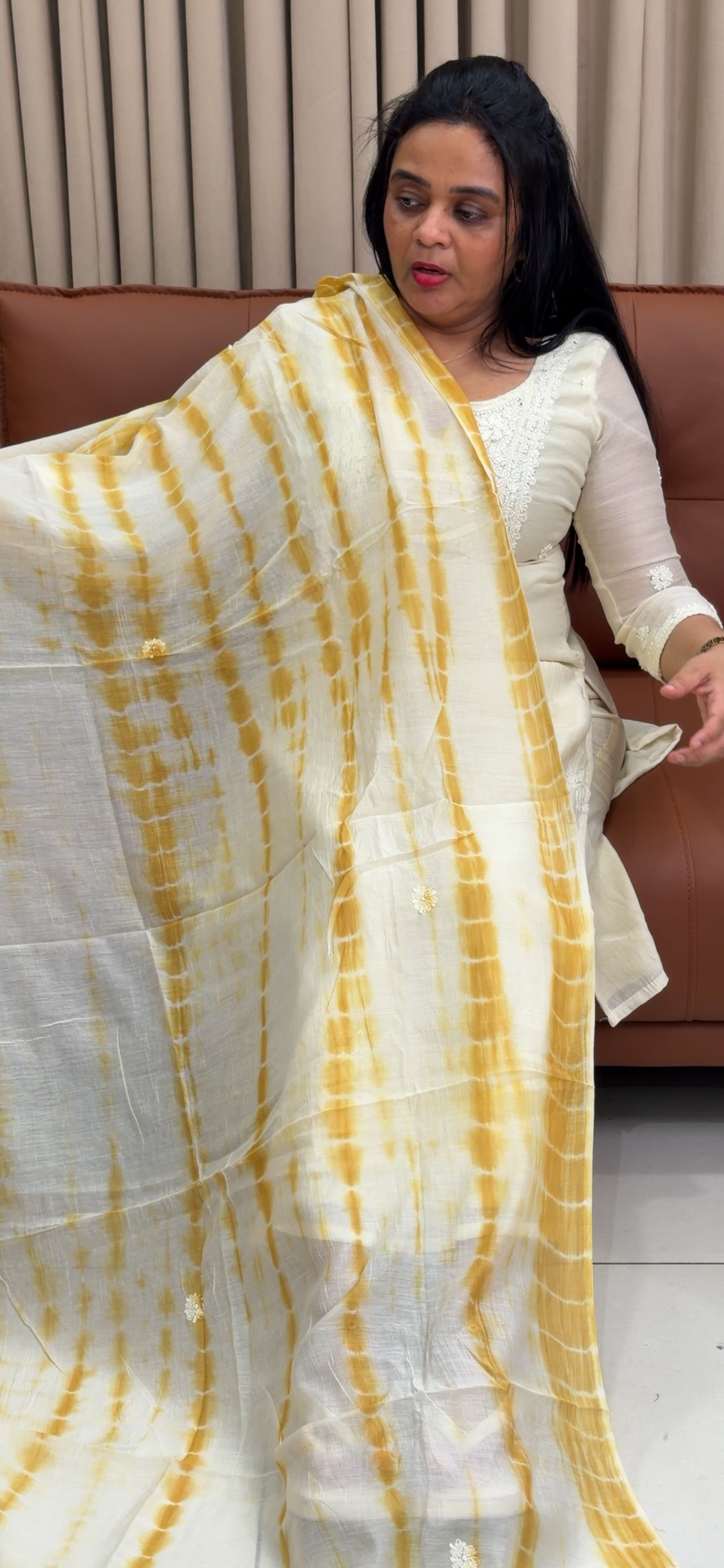 MALAI CHANDERI UNSTITCHED SALWAR SUITS - IHA 34923