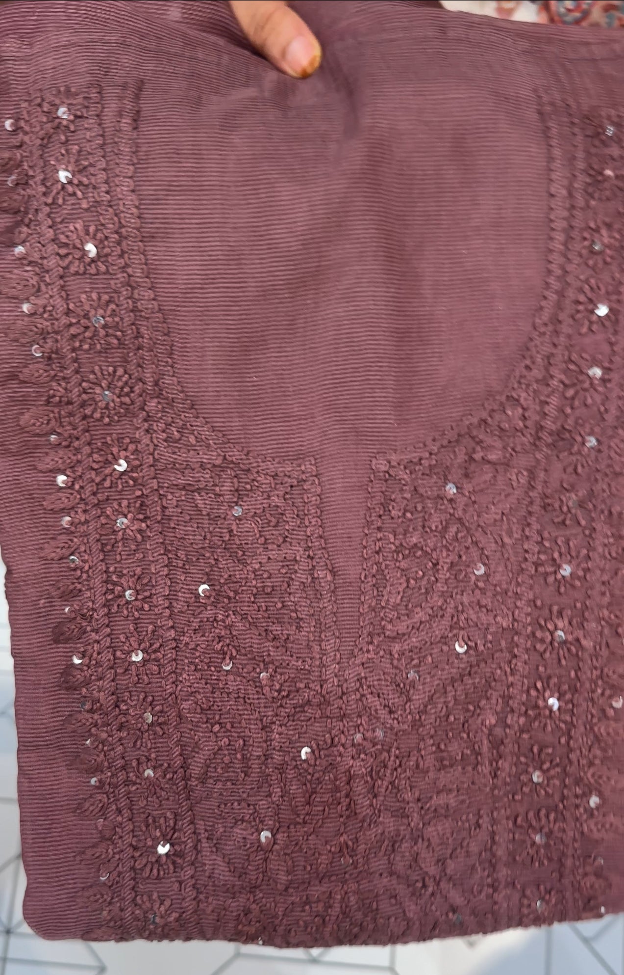 LUCKNOWI CHIKANKARI UNSTITCHED SALWAR SUITS - IHA 26150