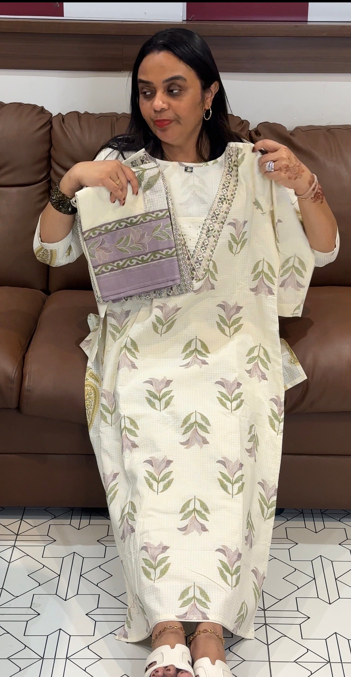 COTTON TOP,BOTTOM AND DUPATTA - IHA 31511