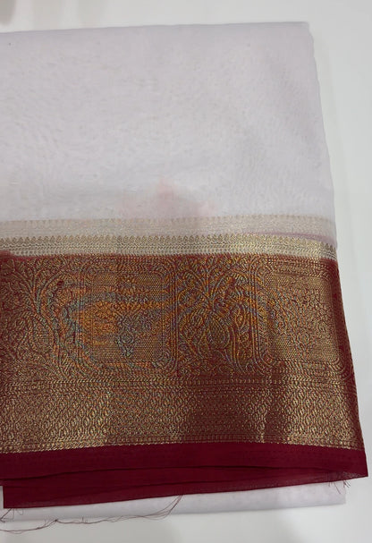NYLON GEORGETTE SAREES - IHA 33174