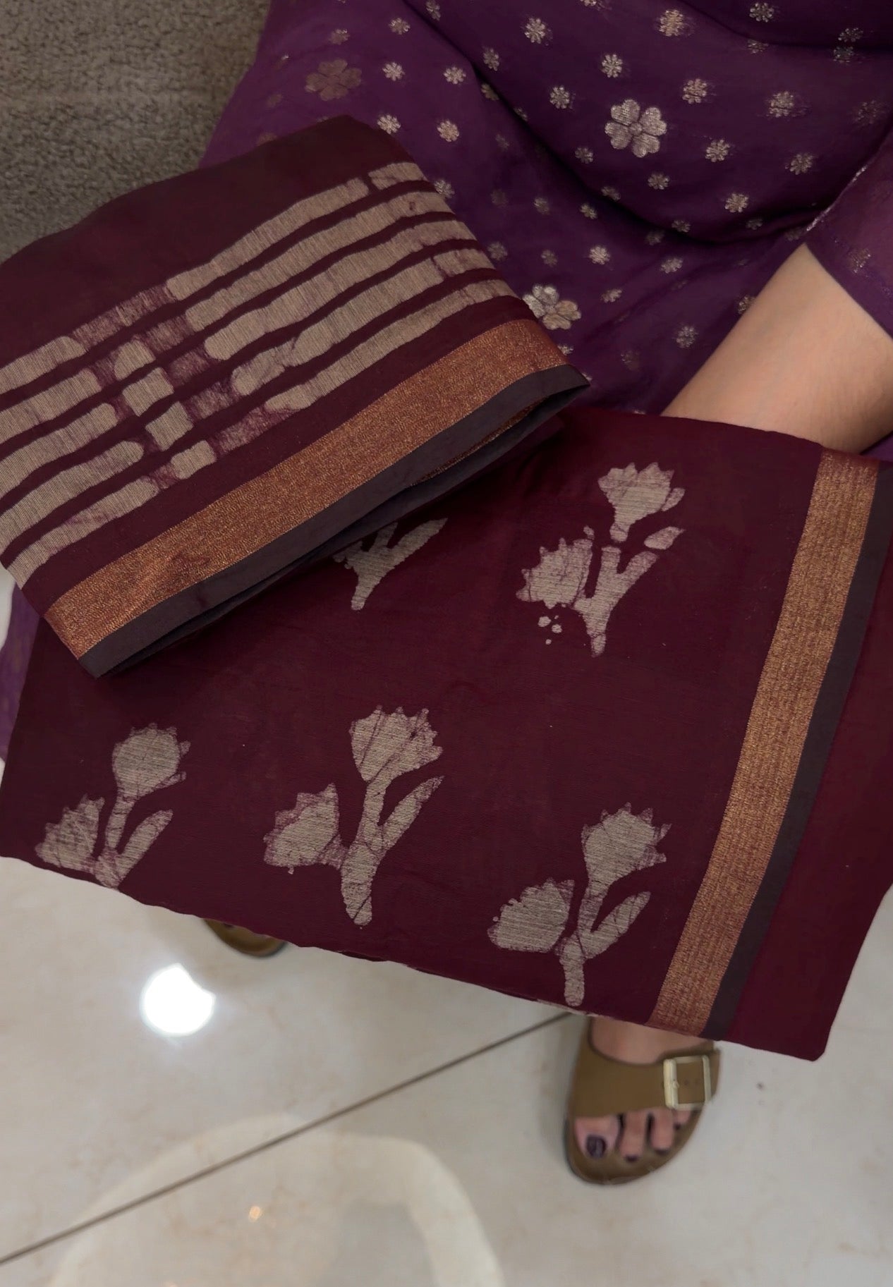 BATIK PRINTED UNSTITCHED SALWAR SUITS - IHA 32858