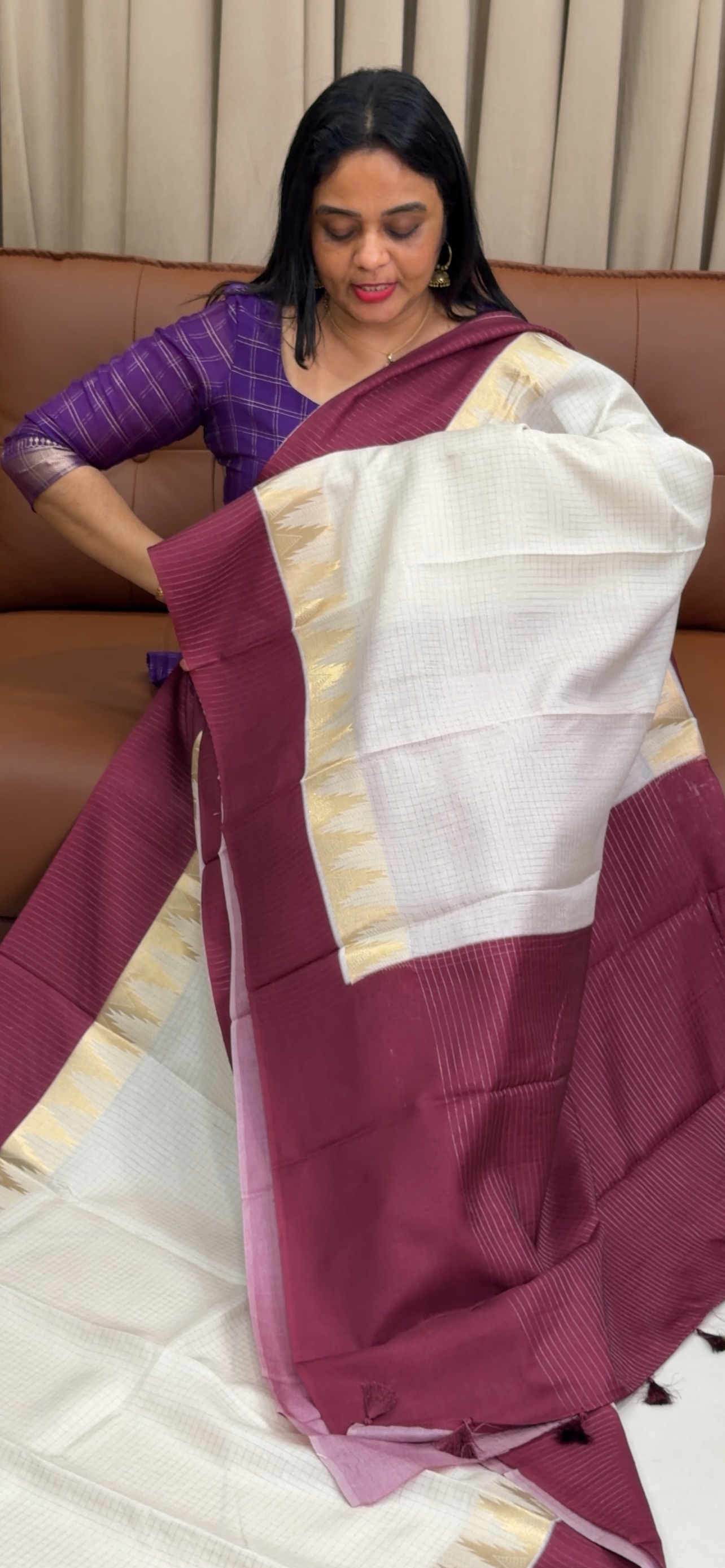 SEMI TUSSUR SAREES - IHA 33875