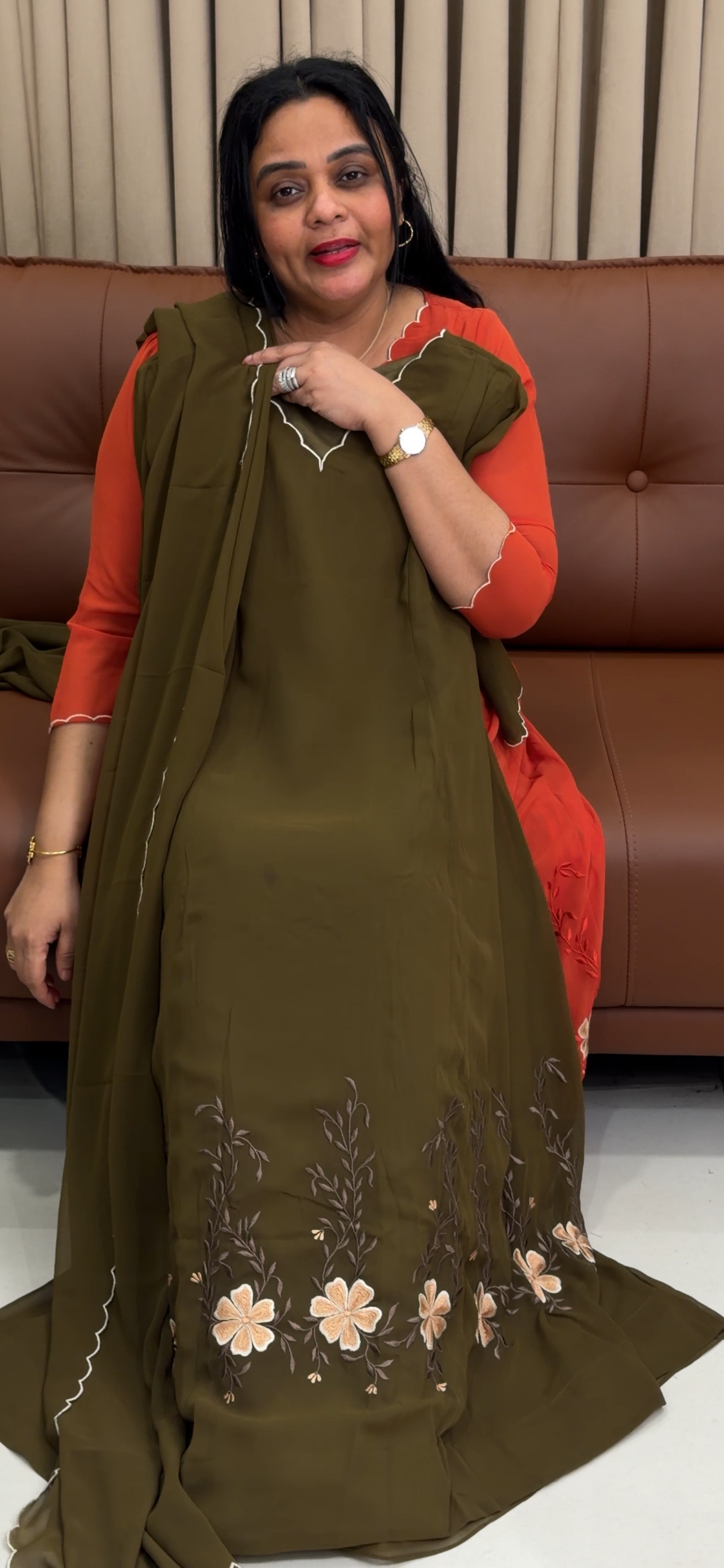 IHA'S IN-HOUSE ALINE TOP AND DUPATTA - IHA 34647