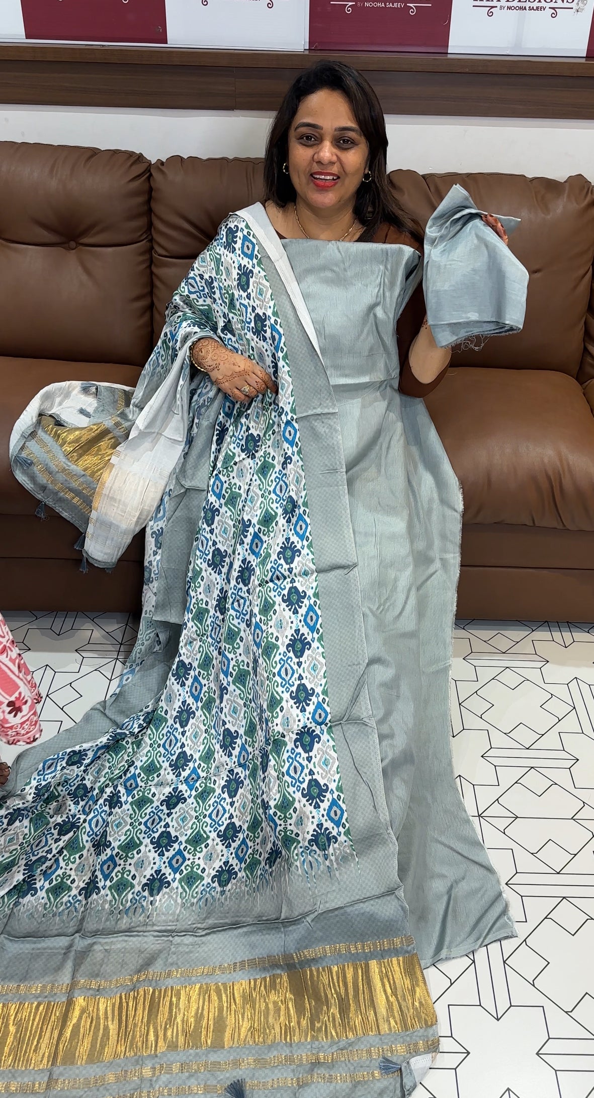 SILK DOLA UNSTITCHED SALWAR SUITS - IHA 23749
