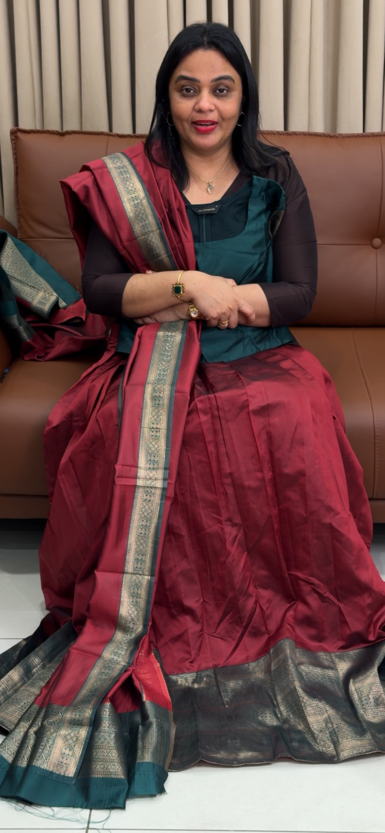 READY TO WEAR DHAVANI SETS - IHA 34418