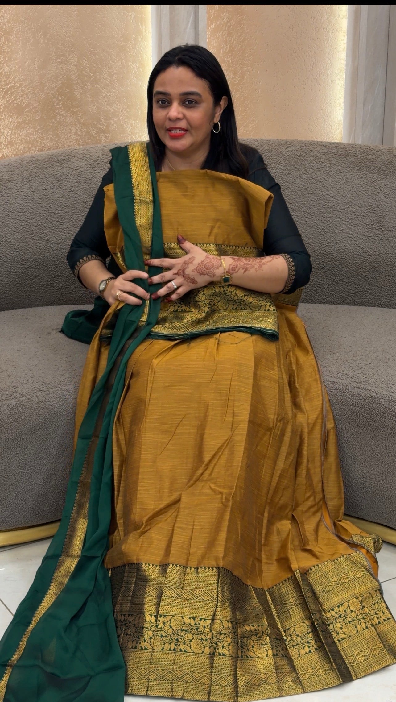 SEMI STITCHED DHAVANI SETS - IHA 33021