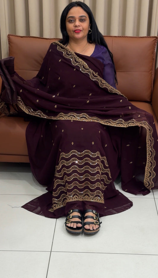 SEMI PARTY WEAR UNSTITCHED SALWAR SUITS - IHA 35304