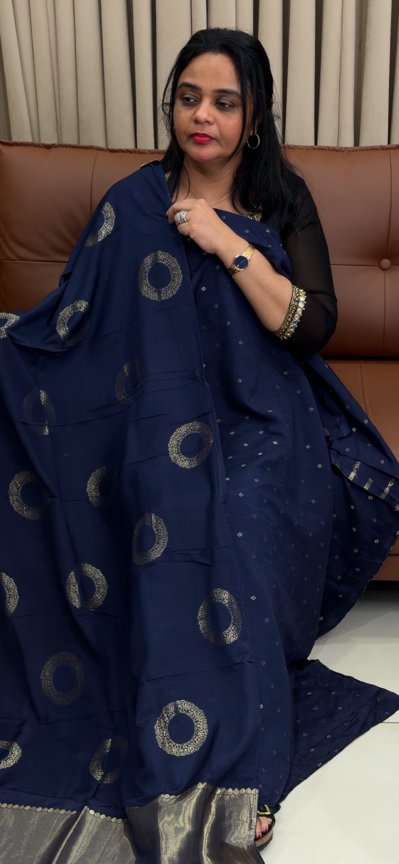 SEMI BANARASI UNSTITCHED SALWAR SUITS - IHA 34630
