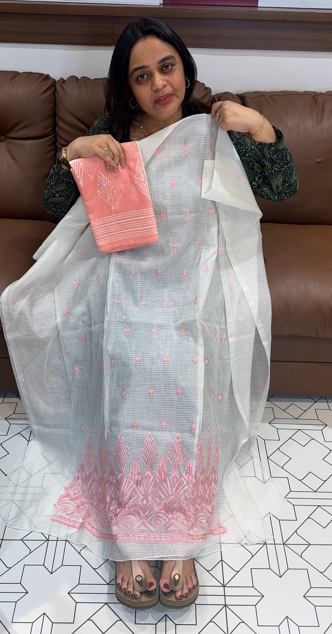 SILKY KOTA UNSTITCHED SALWAR SUITS - IHA 27314