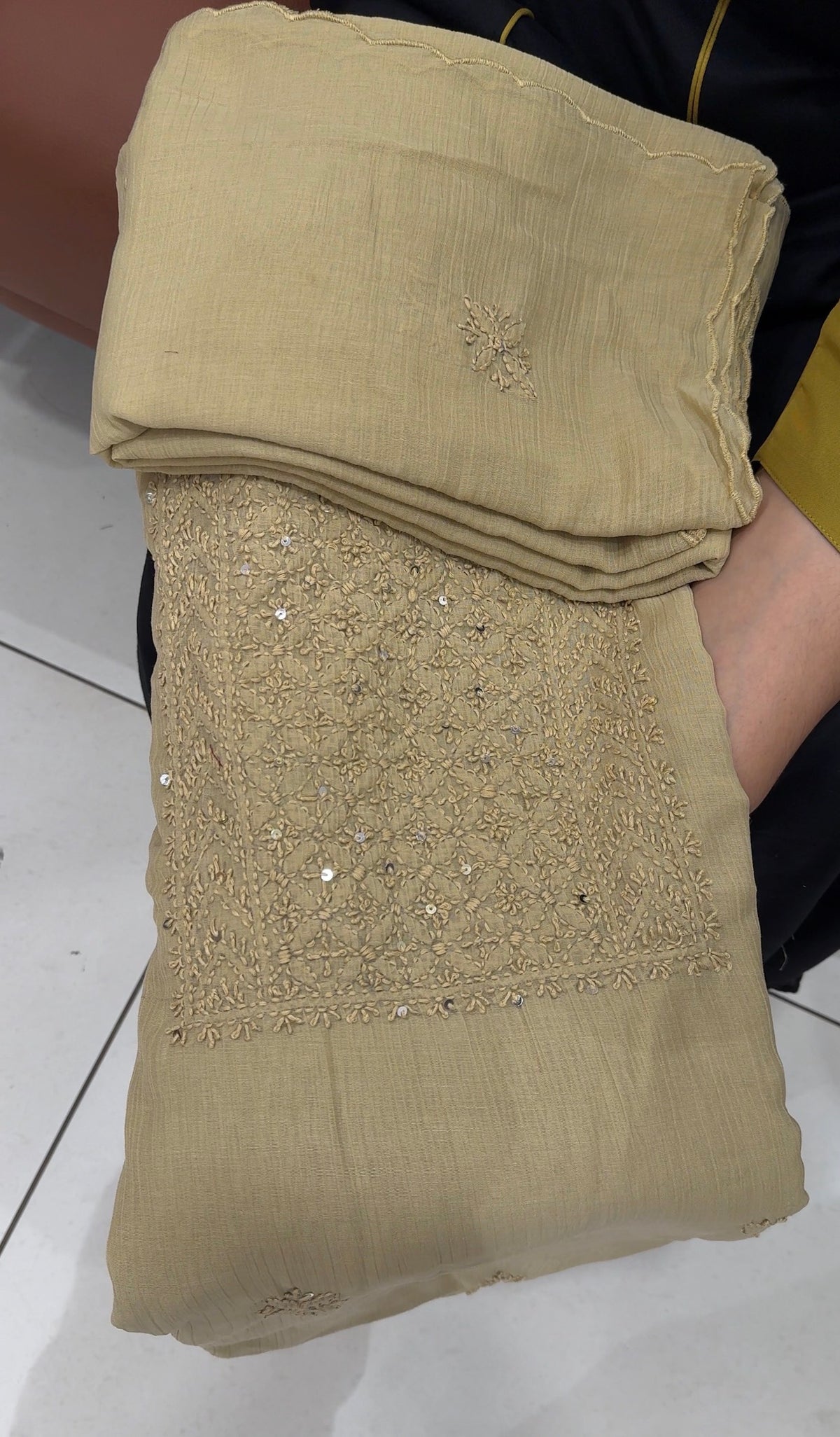 LUCKNOWI CHIKANKARI UNSTITCHED SALWAR SUITS -IHA 35401