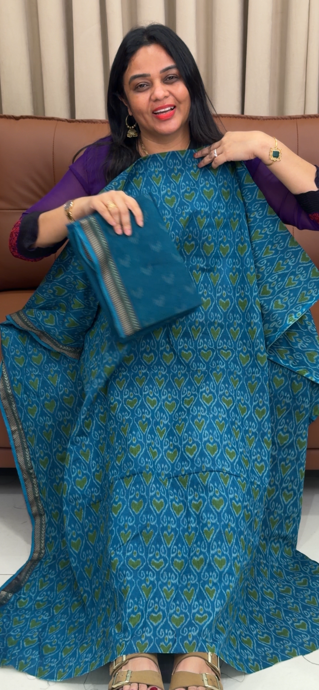 HANDLOOM COTTON UNSTITCHED SALWAR SUITS - IHA 33683