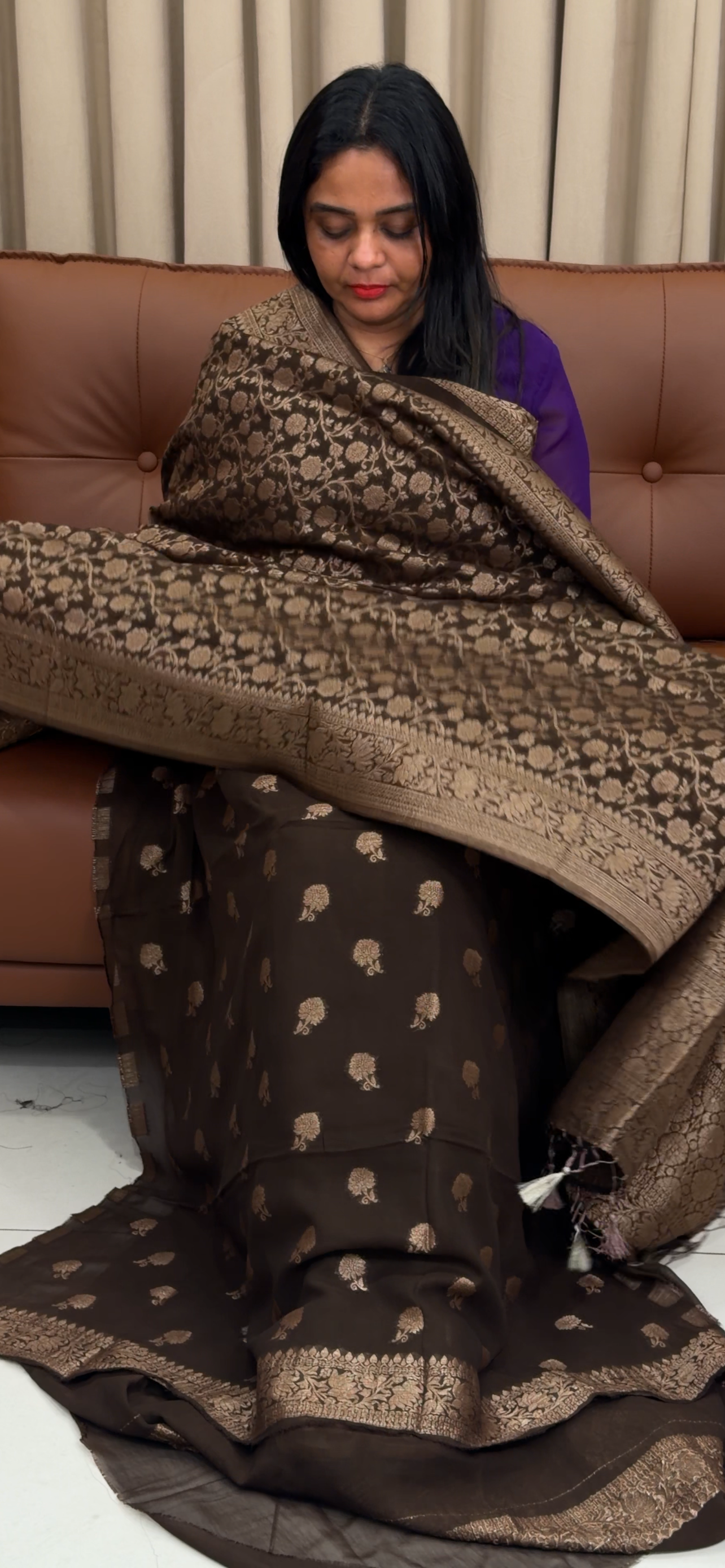 VISCOSE GEORGETTE BANARSI UNSTITCEHD SALWAR SUIST - IHA 33672
