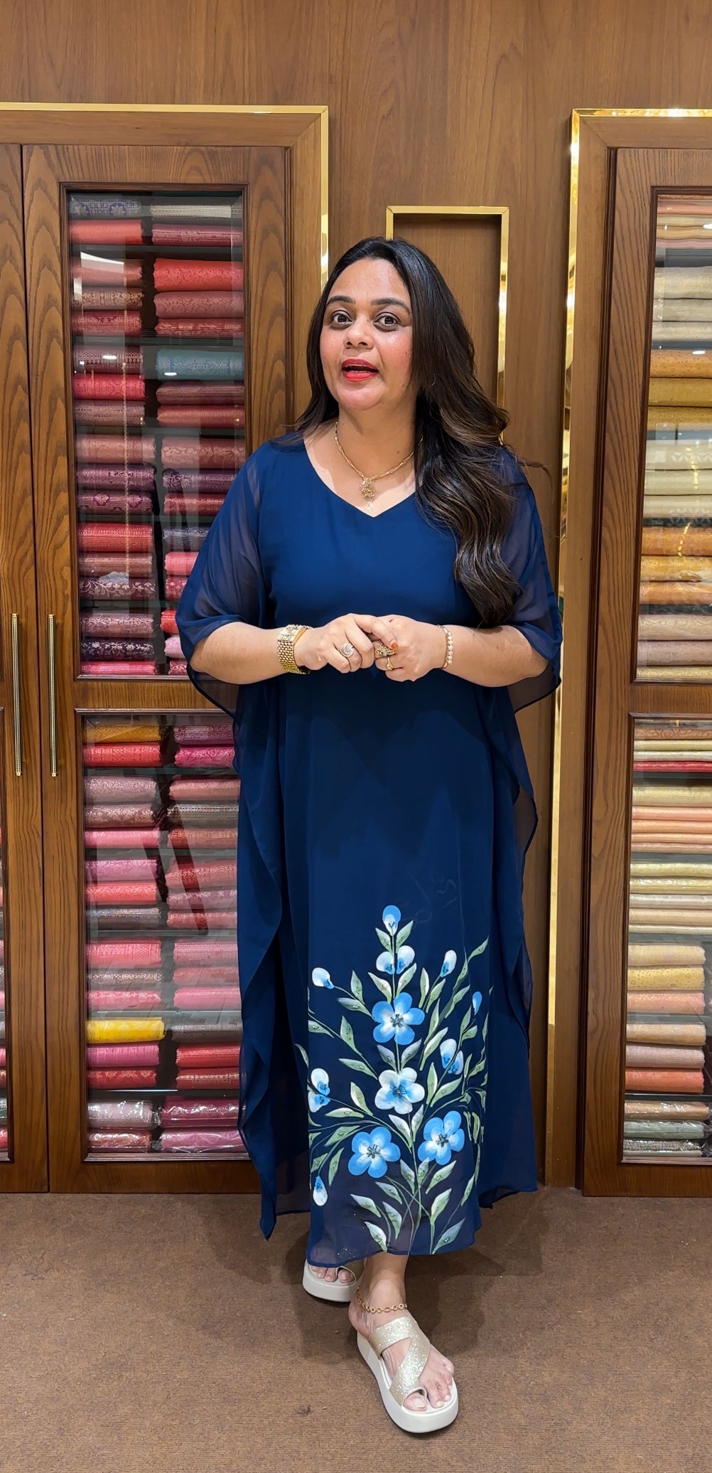 HAND PAINTED KAFTAN TOPS - IHA 24307
