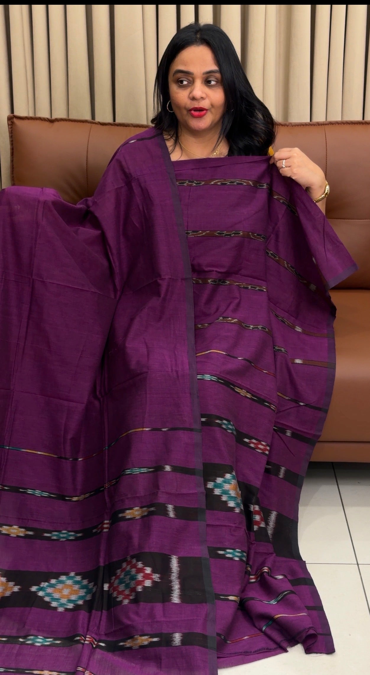 IKAT UNSTITCHED SALWAR SUITS - IHA 34395