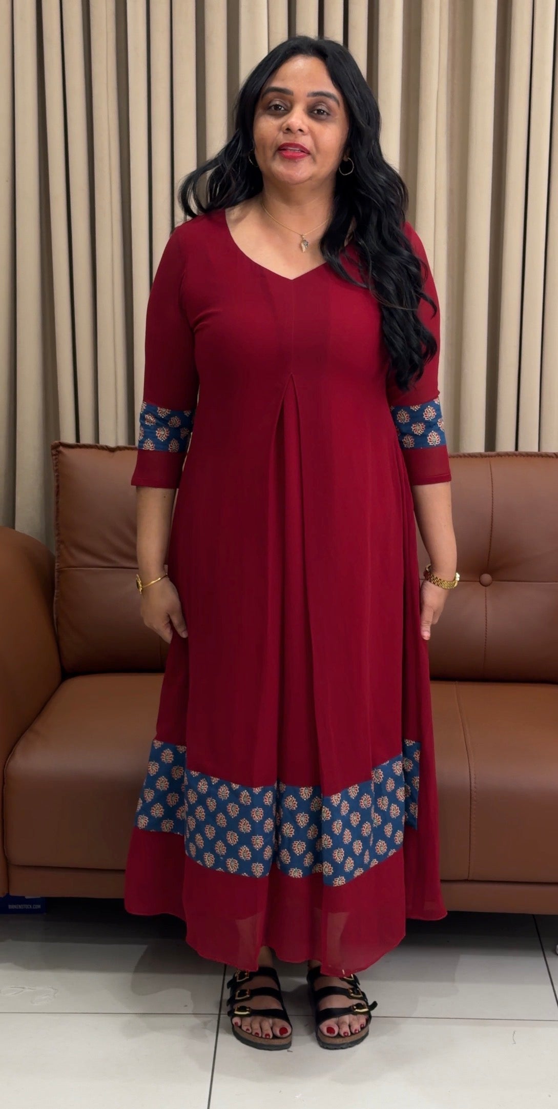 IHA'S IN-HOUSE GEORGETTE ALINE TOPS - IHA 34433