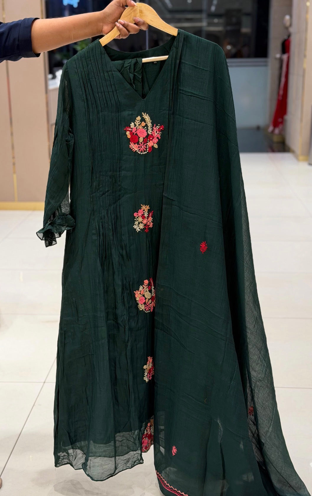 PARTY WEAR TOP,BOTTOM AND DUPATTA - IHA 35423