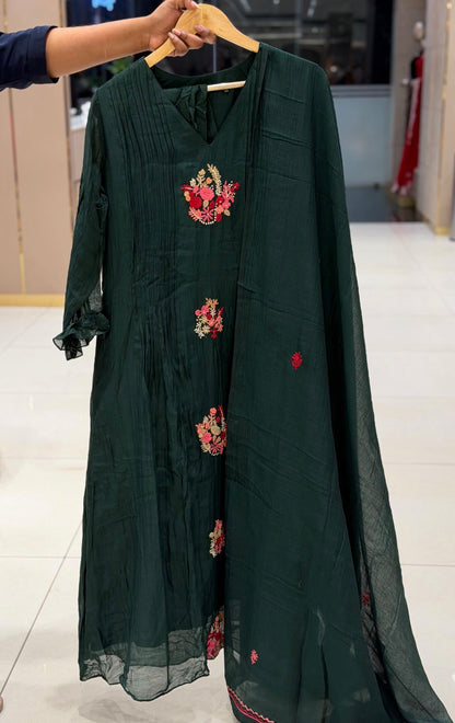 PARTY WEAR TOP,BOTTOM AND DUPATTA - IHA 35423