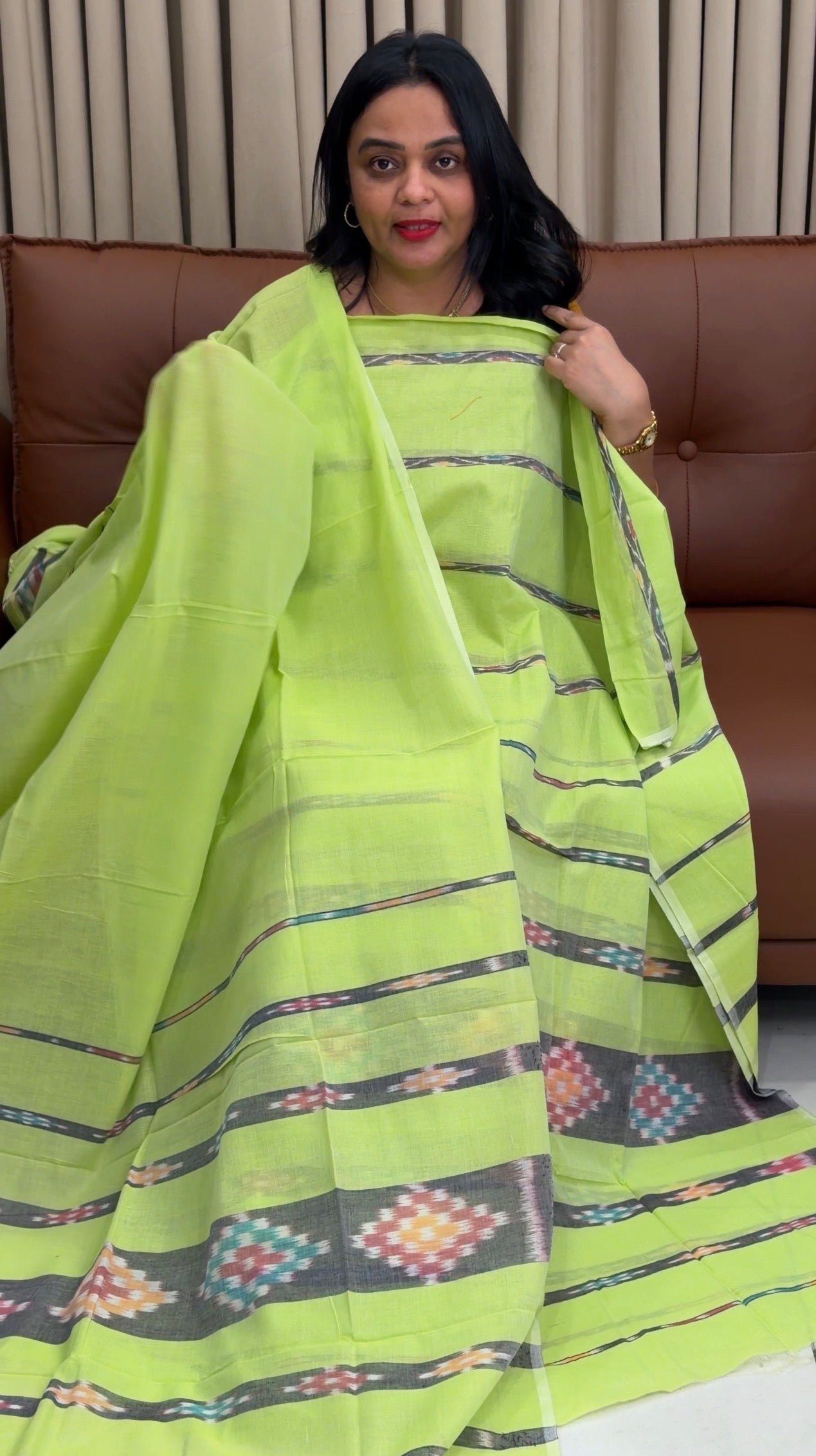 IKAT UNSTITCHED SALWAR SUITS - IHA 34395