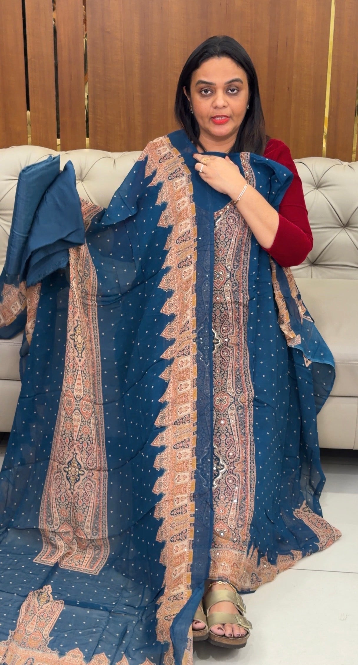 GEORGETTE UNSTITCHED SALWAR SUITS - IHA 32964