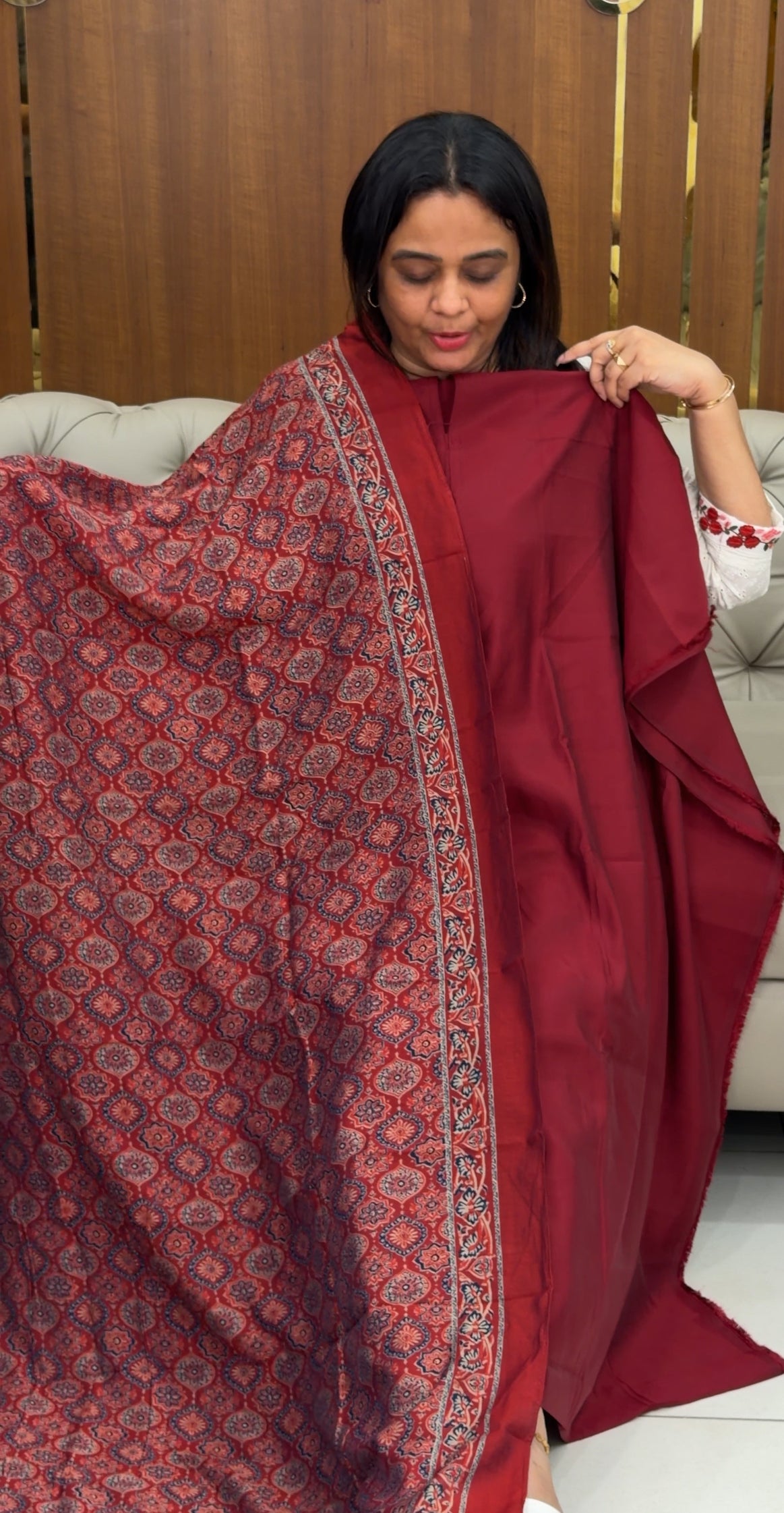 MUL CHANDERI UNSTITCHED SALWAR SUITS - IHA 29357