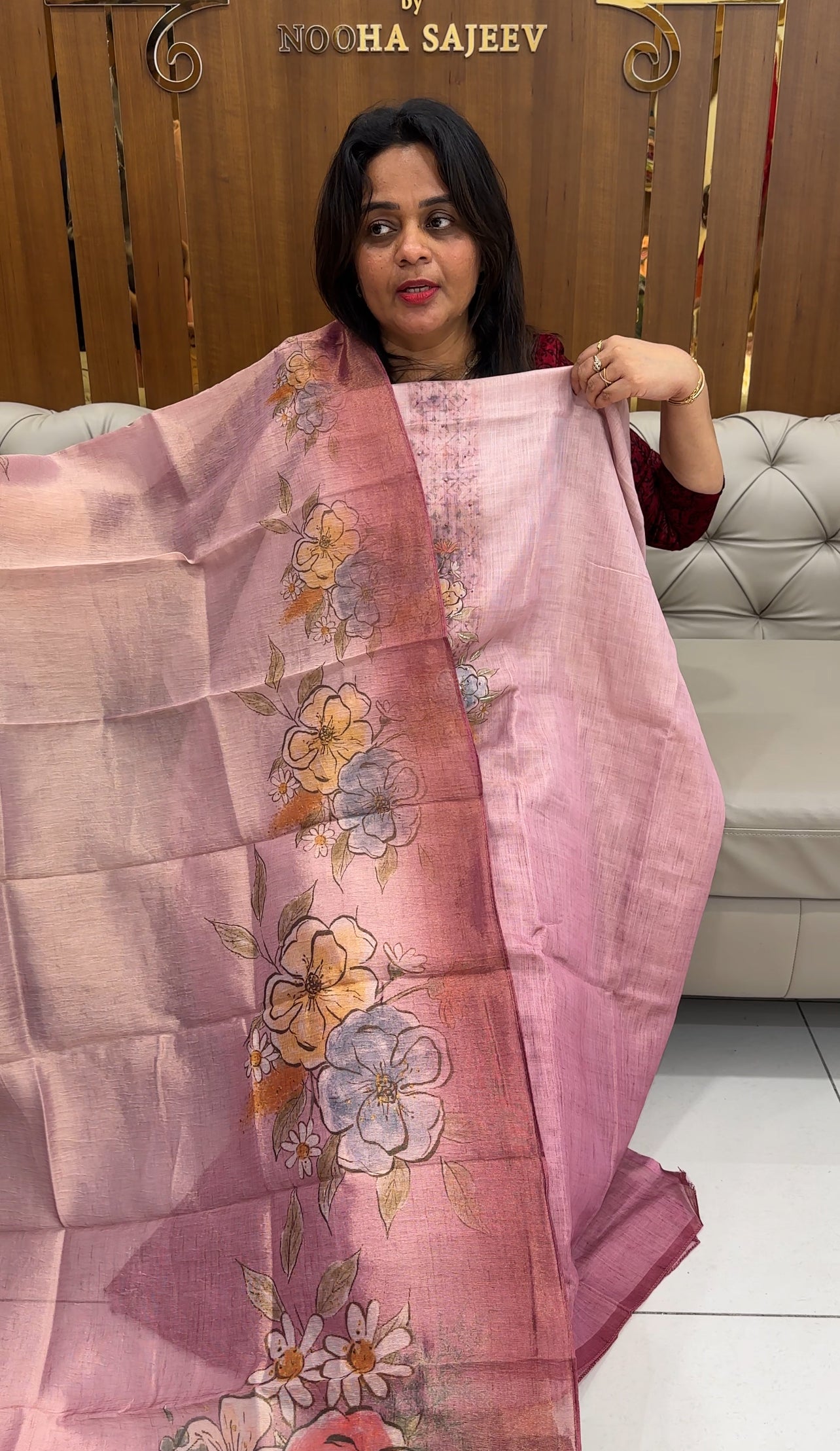 TISSUE UNSTITCHED SALWAR SUITS - IHA 25951