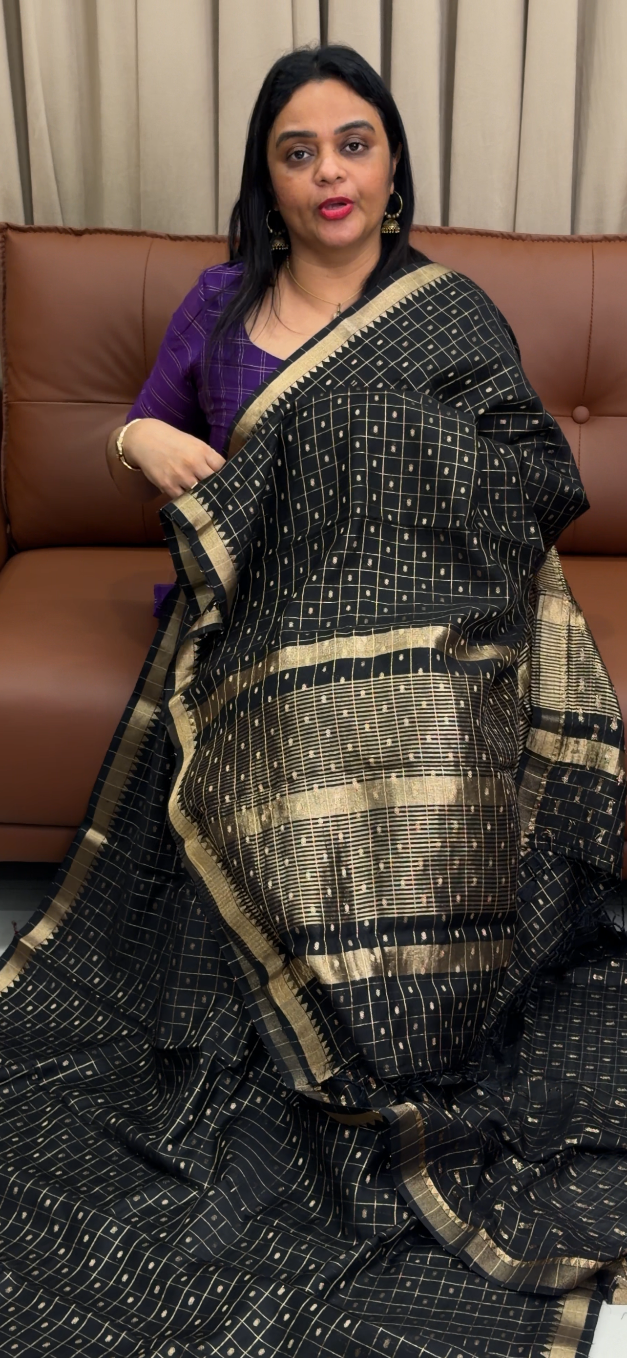 MUL CHANDERI SAREES - IHA 33876