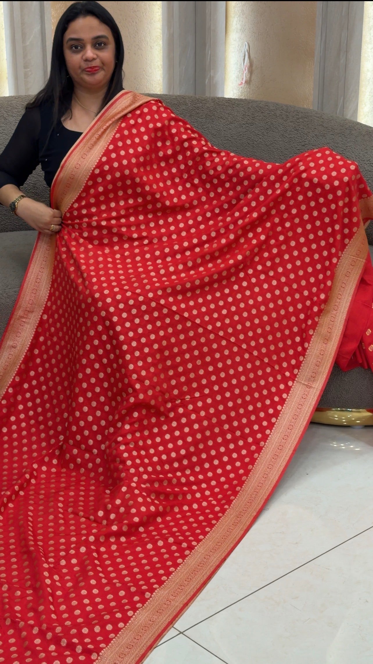 GEORGETTE BANARASI SAREES - IHA 33033