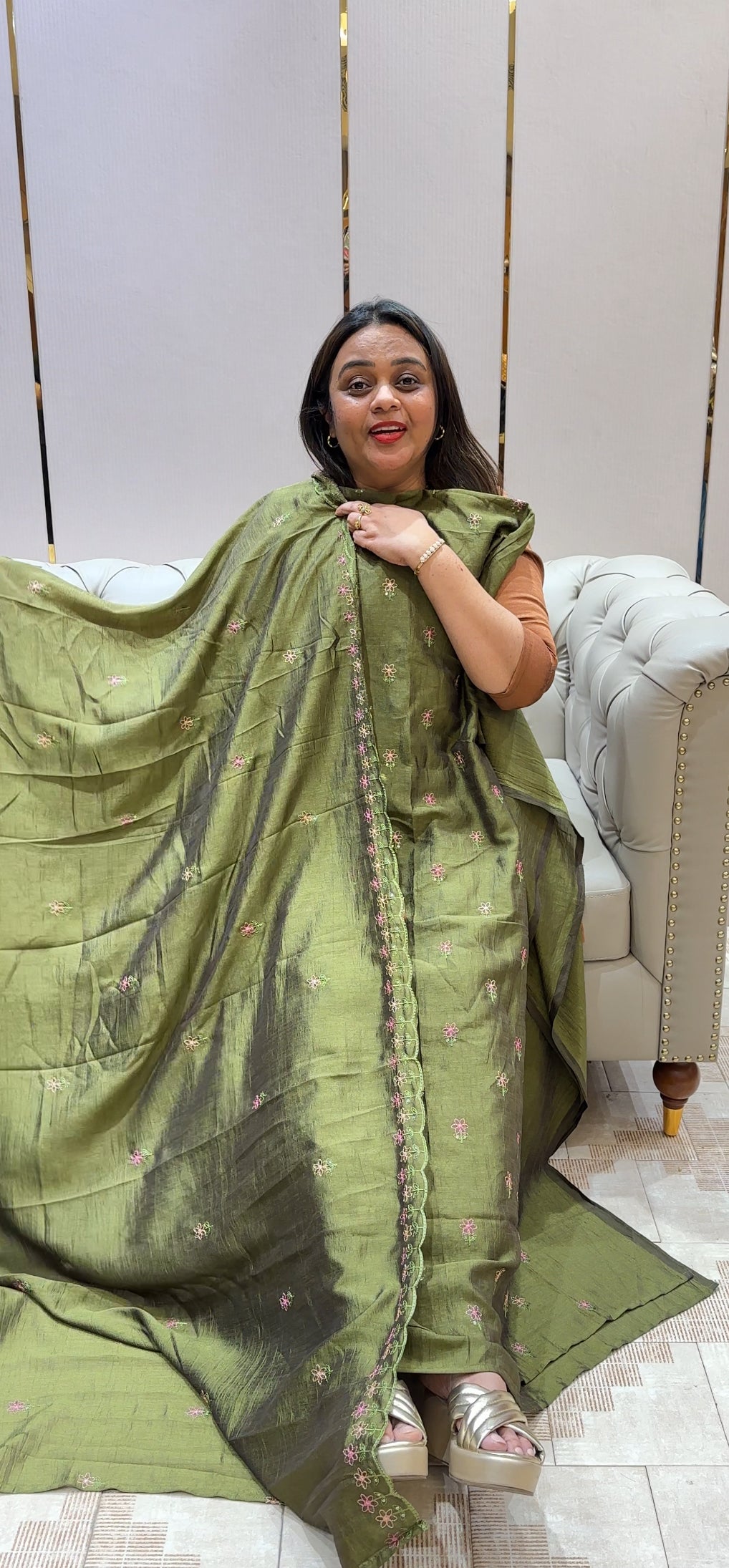 SEMI RAW SILK UNSTITCHED SALWAR SUITS - IHA 23082