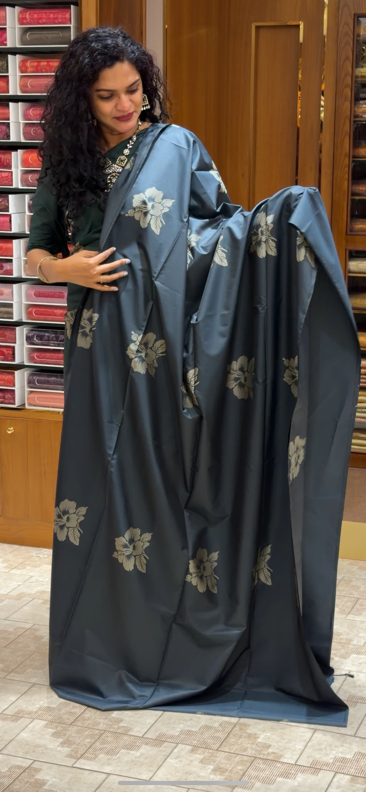 SEMI KANCHIPURAM SAREES - IHA 29297