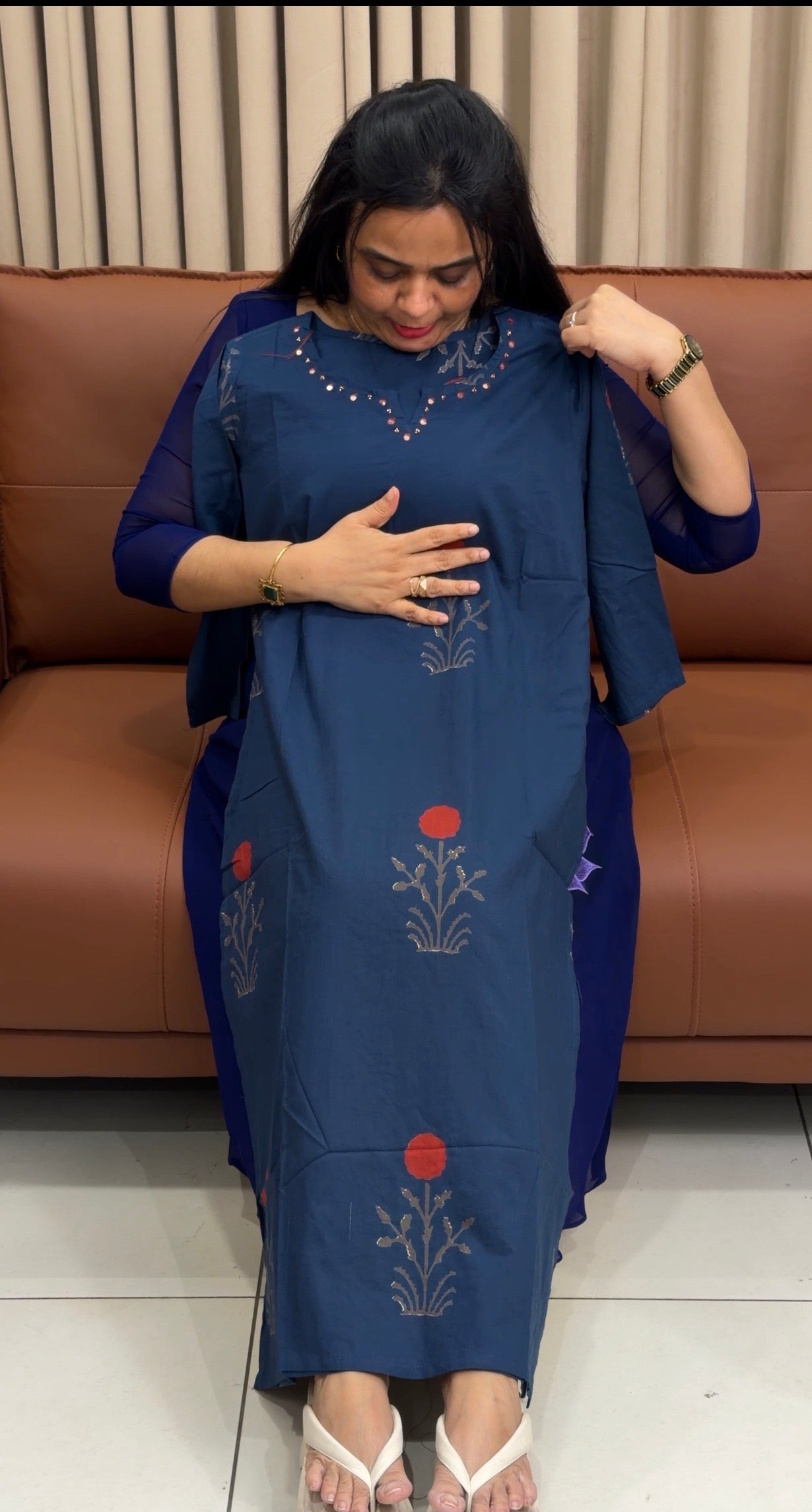 COTTON PRINTED TOPS - IHA 34927