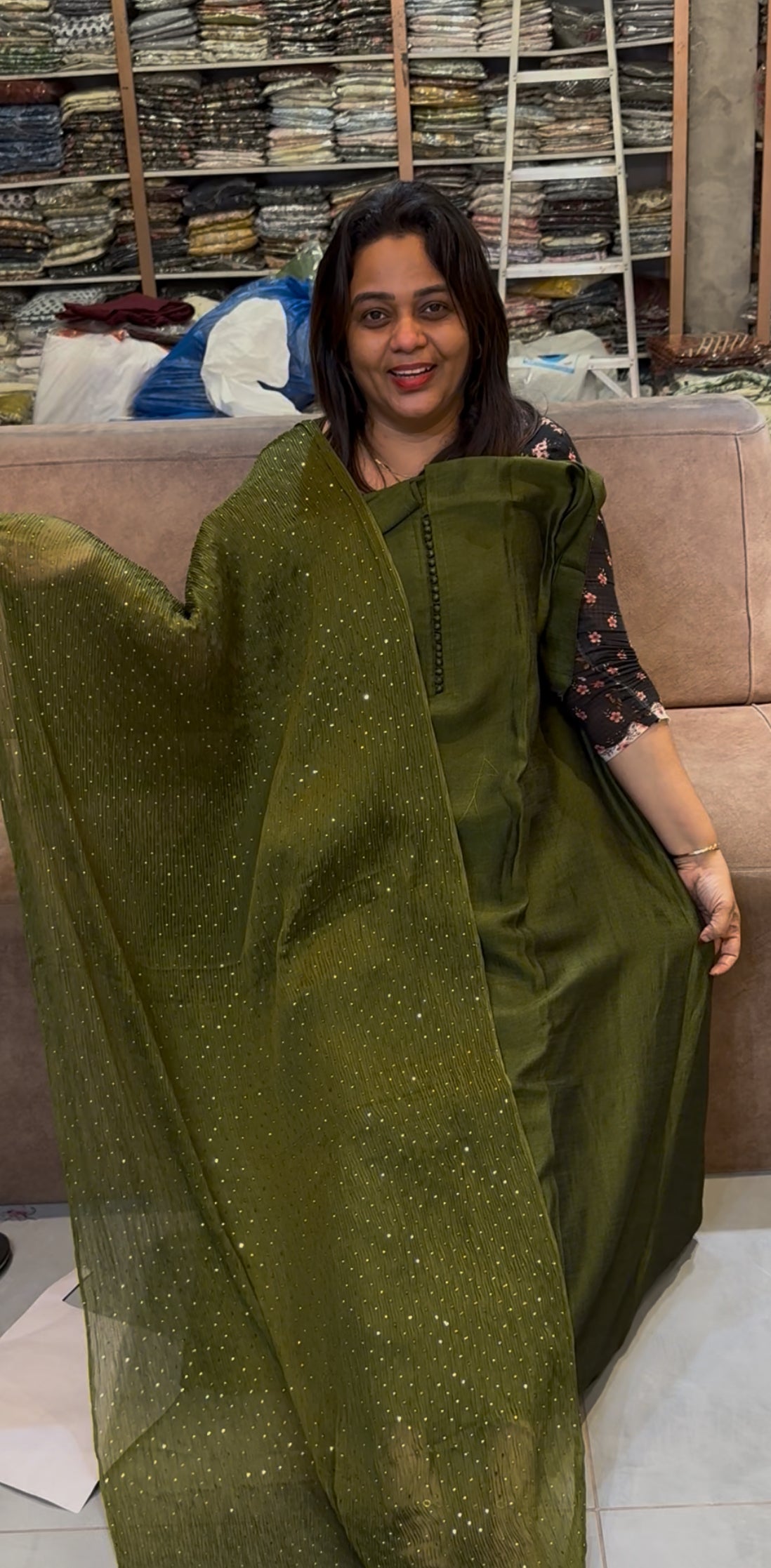 SEMI RAW SILK UNSTITCHED SALWAR SUITS - IHA 25258