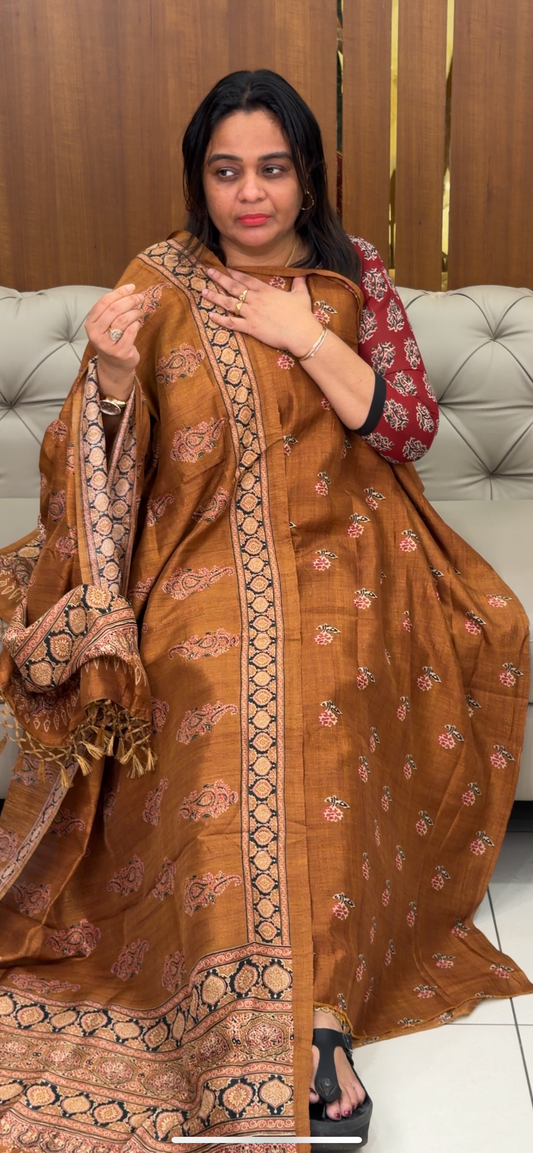 SEMI SILK UNSTITCHED SALWAR SUITS - IHA 29005