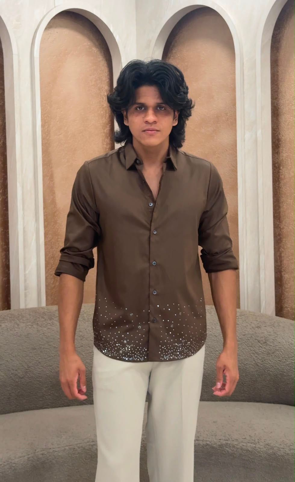 MEN'S PARTY WEAR  SHIRT - IHA 33782