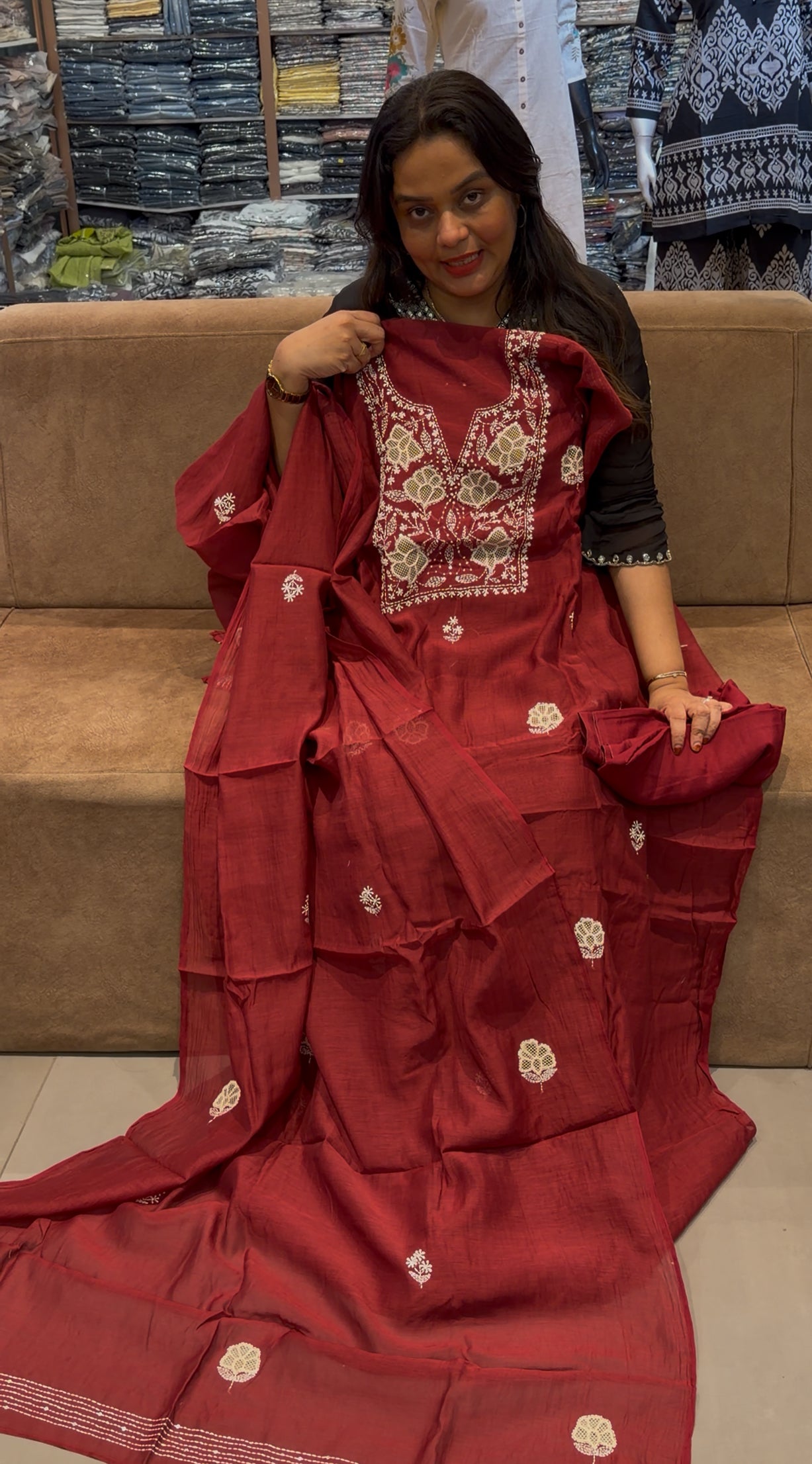 LUCKNOWI UNSTITCHED SALWAR SUITS - IHA 30880