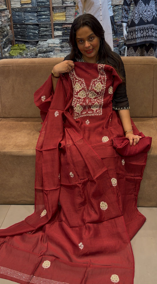 LUCKNOWI UNSTITCHED SALWAR SUITS - IHA 30880