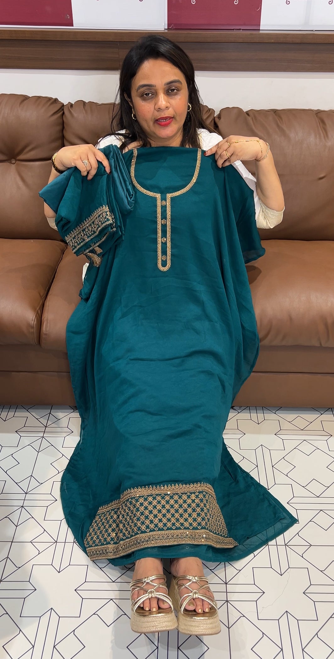 SEMI RAW SILK UNSTITCHED SALWAR SUITS  - IHA 25150