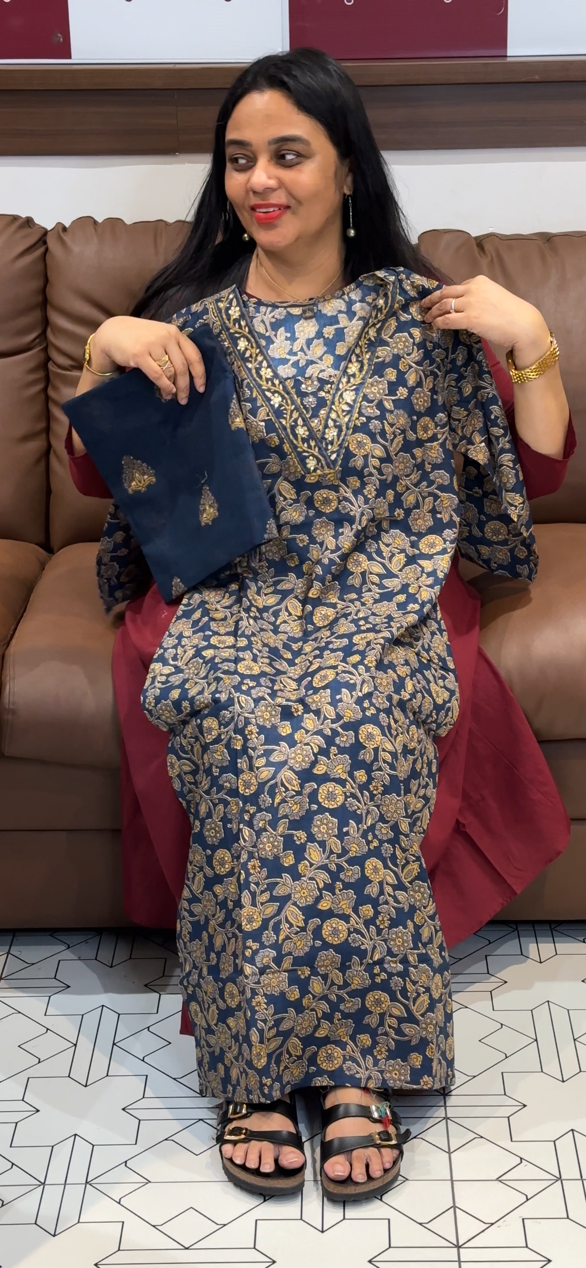 PRINTED TOP, BOTTOM AND DUPATTA - IHA 35511