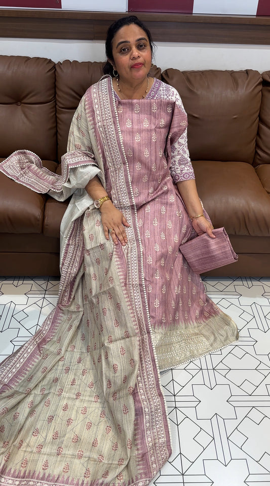 SEMI TUSSUR UNSTITCHED SALWAR SUITS - IHA 26431