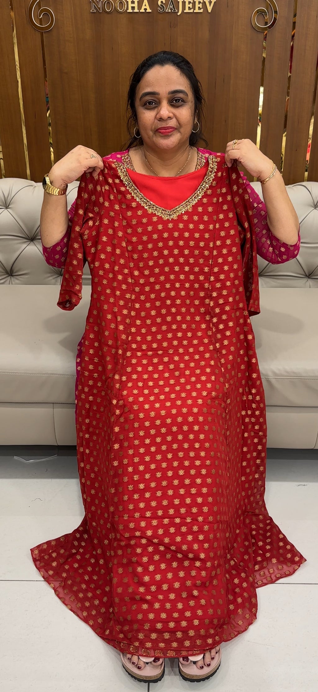 IHA'S IN-HOUSE GEORGETTE ALINE TOPS - IHA 26741