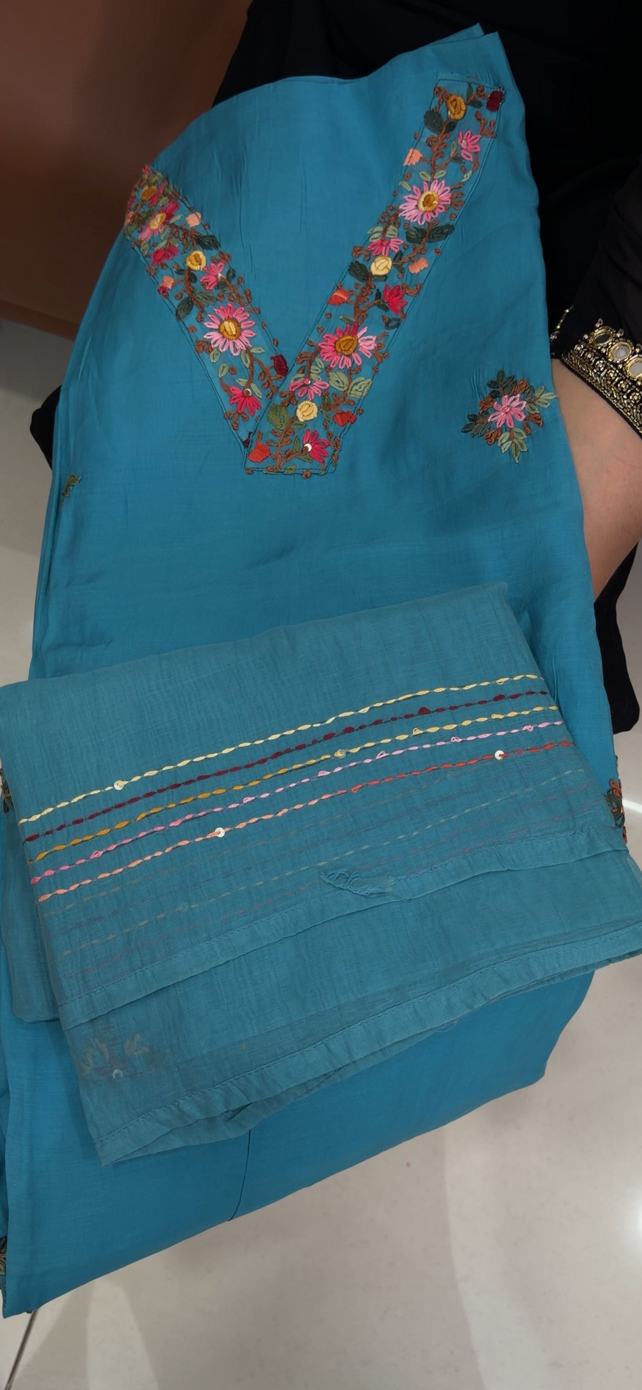 MALAI CHANDERI UNSTITCHED SALWAR SUITS - IHA 34631