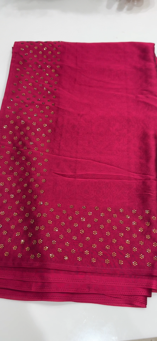 SILKY GEORGETTE SAREES - IHA 35541
