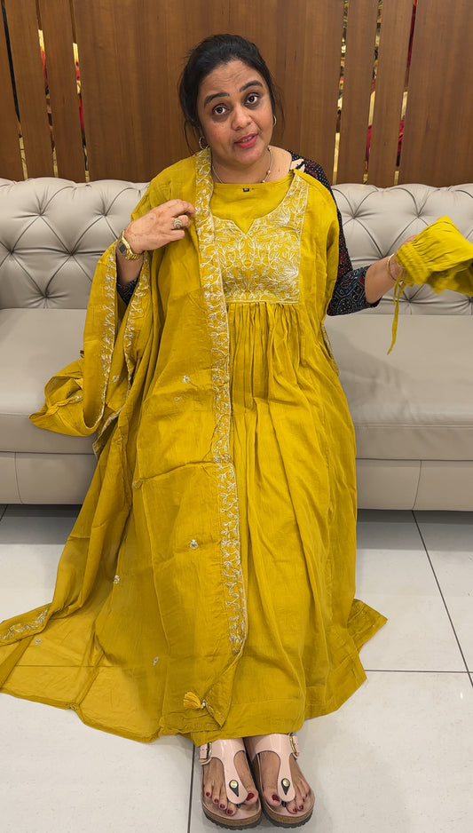 MUL COTTON TOP, BOTTOM AND DUPATTA - IHA 27629